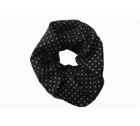 Scrunchie - Schwarz mit weißen Pünktchen