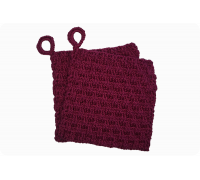 1 Paar Topflappen magenta Stäbchen