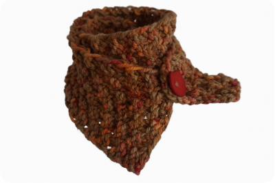 Schal mit Knopf (herbstfarben)