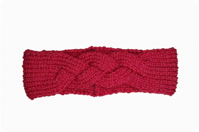Stirnband Geflochten (rot)