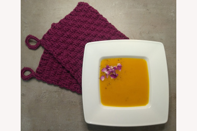 1 Paar Topflappen magenta Stäbchen